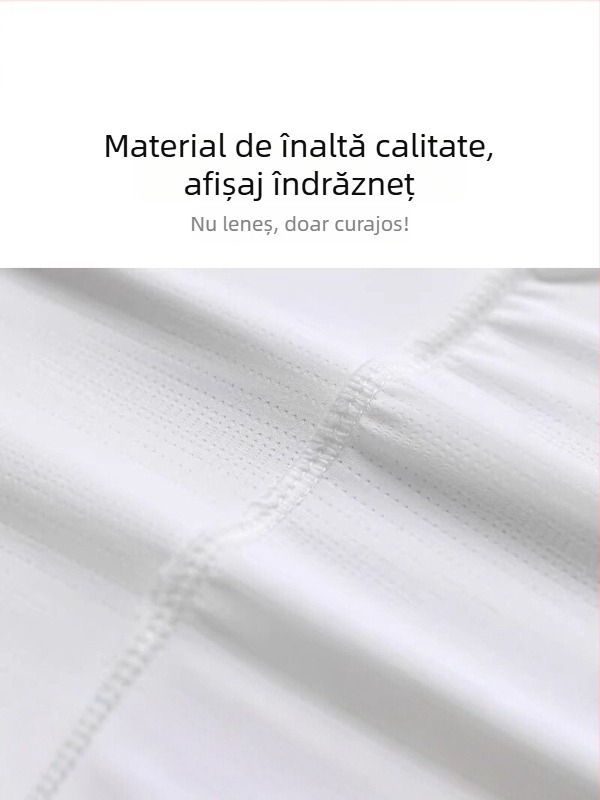 Tricou bărbătește cu uscare rapidă, din poliester, cu material ice-silk, mânecă scurtă, pentru alergare, croială slim, respirabil