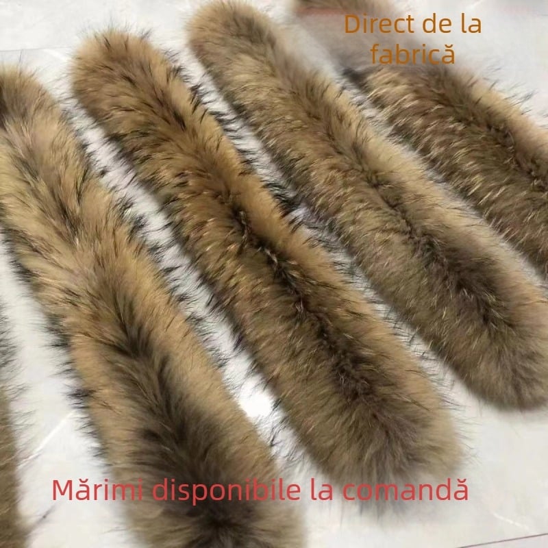 Guler din blană naturală pentru parka și paltoane feminine