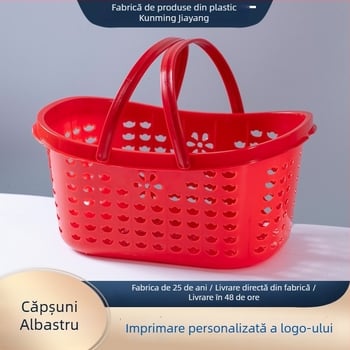 Coș din plastic pentru cules fructe – căpșuni, afine și cireșe, mic, de unică folosință