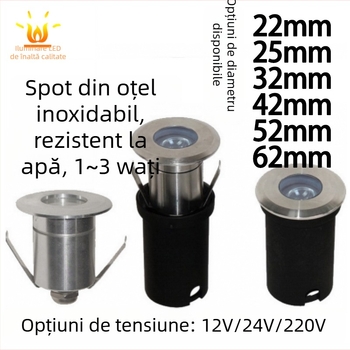 LED încastrat în pardoseală – iluminare exterioară impermeabilă, din oțel inoxidabil, lumină în formă de stea, proiector subteran, tensiune joasă