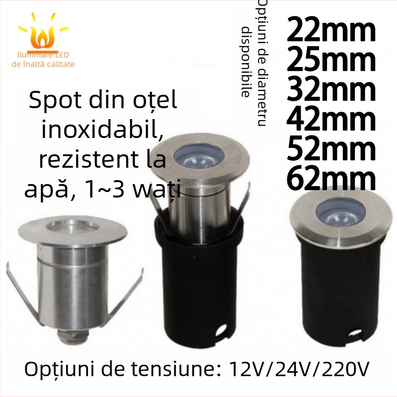 LED încastrat în pardoseală – iluminare exterioară impermeabilă, din oțel inoxidabil, lumină în formă de stea, proiector subteran, tensiune joasă