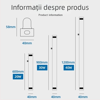 Tubă fluorescentă T8 veche – set complet cu suport, priză de lampă, pornire și balast, 36W, lumină de zi tri-culoare