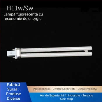 Lampă fluorescentă economisitoare de energie tip H pentru uz casnic, 11W/9W, iluminare în trei culori