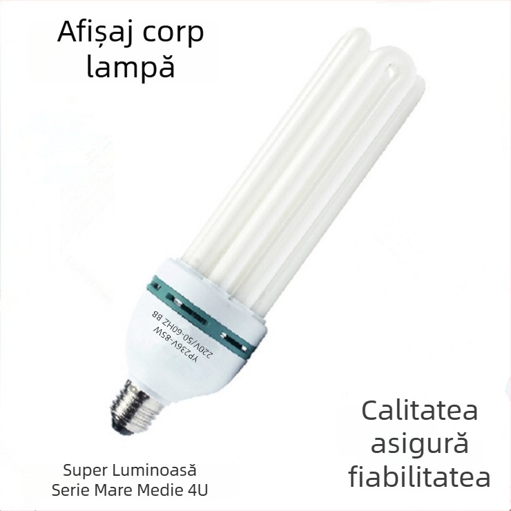 Wan Meidi YP236V lampă fluorescentă în formă U Economisire a energiei, 45-105W, 1100-1950 lm, 6500K, 220V, durată de viață 8000 h