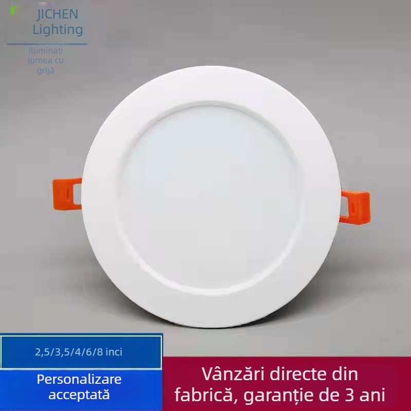 Spot LED încastrat pentru living, 5–25W, trei temperaturi de culoare, montaj în tavan