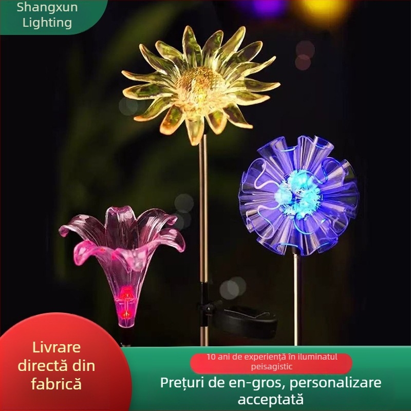 Lampa solară hortensie – iluminat decorativ pentru curte și grădină