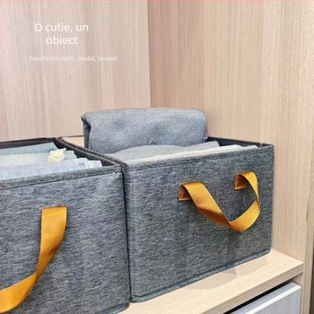 Cutie de depozitare din țesătură, pliabilă pentru haine, cu design de sertar, 46×28×20 cm
