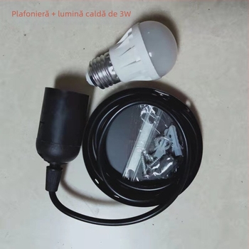 Fenar în stil palat cu textură din piele de miel și margine metalică, lampă LED economisitoare cu bec LED integrat, impermeabil
