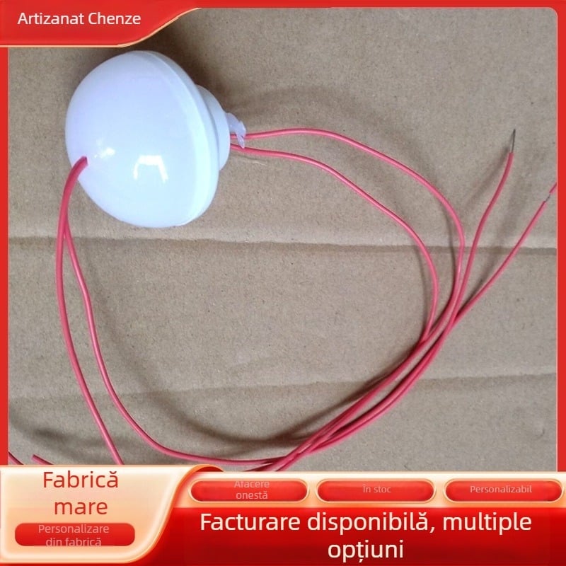 Fenar în stil palat cu textură din piele de miel și margine metalică, lampă LED economisitoare cu bec LED integrat, impermeabil