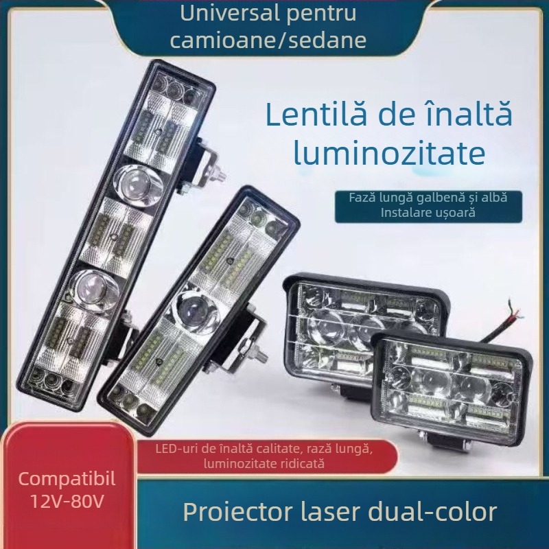 Spot LED pentru automobil cu fascicul lung și scurt integrat, laser impermeabil pentru camioane mari, far ultra-luminos