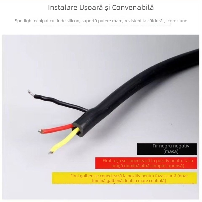 Spot LED pentru automobil cu fascicul lung și scurt integrat, laser impermeabil pentru camioane mari, far ultra-luminos