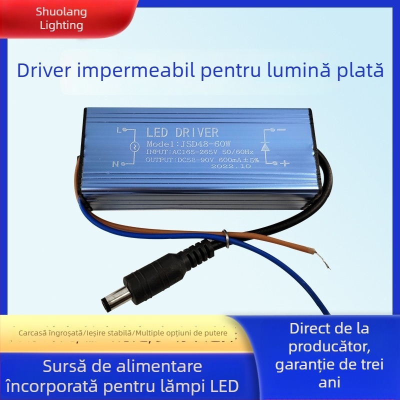 DY-FS01 sursă LED pentru panou de plafon încorporat, IP65 impermeabil, ieșire 9-72V, până la 60W