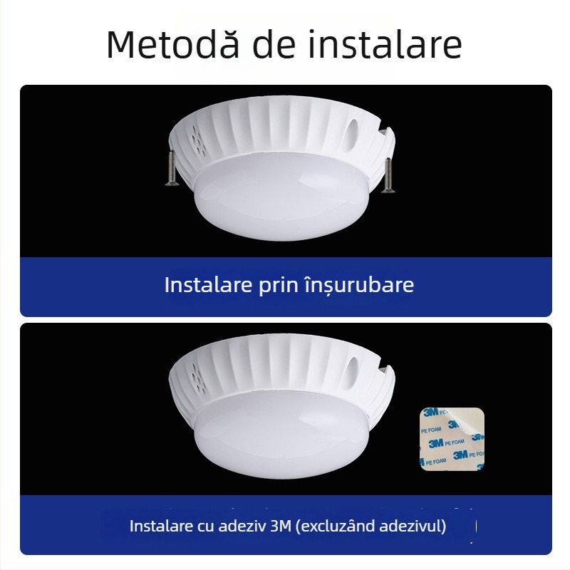 Lumină LED de plafon cu senzor radar de mișcare și control audio și luminos, difuzor hemisferic
