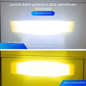 Far moto LED cu fascicul lung și scurt, lumină albă și galbenă, lampă H4 ultra-lumină cu spot încorporat și lentilă convexă