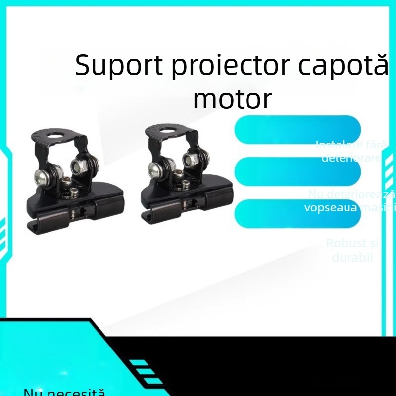 Suport fără găuri pentru capotă pentru vehicule off-road — bandă LED de iluminare și montaj la margine pentru spot LED