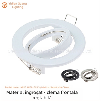 Suport LED încorporat pentru lampă GU10, ramă MR16 exterioară, alb