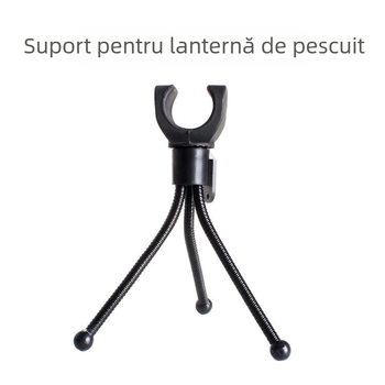 Kit de accesorii pentru iluminat de noapte la pescuit: suport reglabil pentru lanternă LED și lanternă de pescuit