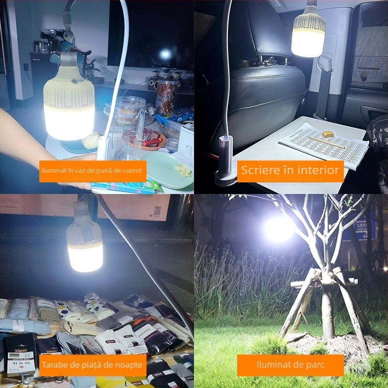 Lampă LED reîncărcabilă cu clips, ultra-luminantă, lampă de birou cu suport, iluminare portabilă pentru exterior