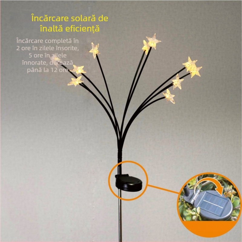 Lumini stea alimentate cu energie solară pentru grădină și gazon – iluminat decorativ LED pentru exterior
