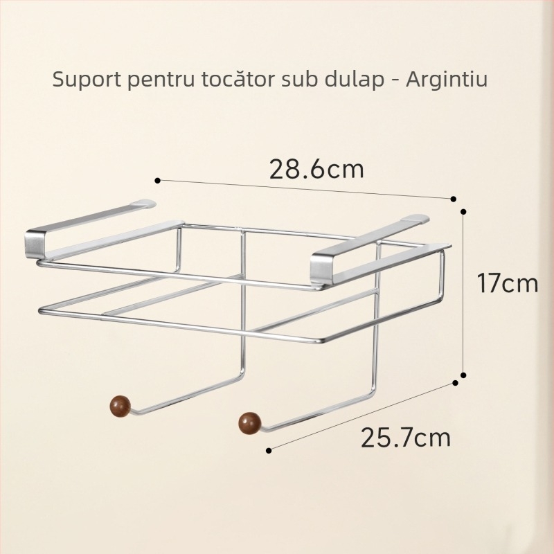Raft de bucătărie din oțel inoxidabil, 6 niveluri, suport pentru plăci de tăiat și capace de oale