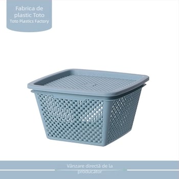 Coș de depozitare din plastic cu design perforat, coș de scurgere pentru bucătărie, coș pentru hamster, depozitare multifuncțională.