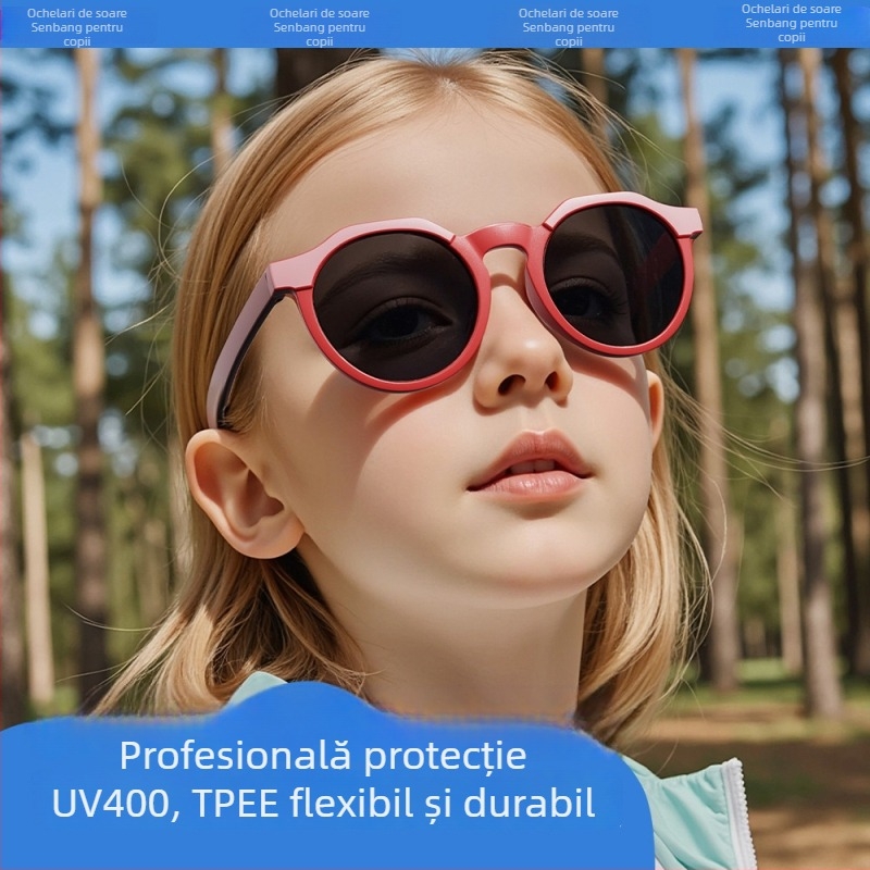 KR601 2026 Ochelari de soare pentru copii, polarizați, din TPEE, cu lentile gradient