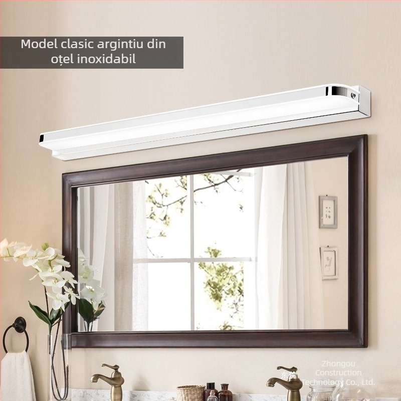 Lumină LED pentru oglinda de baie, impermeabilă și anti-ceată, design modern minimalist
