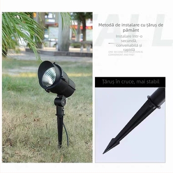 LED COB exterior spot pentru copac, impermeabil, 220V, 30W, peisaj curte, iluminare de perete