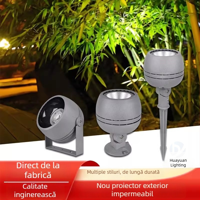 Iluminat exterior RGBW încastrat în sol – proiector și iluminare pentru grădină, copac și curte (rezistent la apă)
