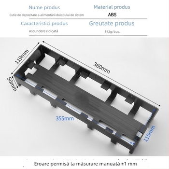 Cutie de depozitare a sursei pentru dulap sistem, robustă și durabilă, din ABS gros, potrivită pentru dulapuri de mobilier și controler pentru bandă LED