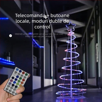 Lumină atmosferică în formă spiralată pentru interior și exterior, iluminat decorativ pentru festivaluri în aer liber, lampă de grădină, IP44 impermeabil.