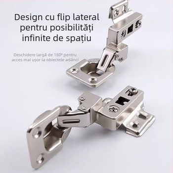 Balama laterală reglabilă 3D pentru ușa rabatabilă a dulapului pentru televizor
