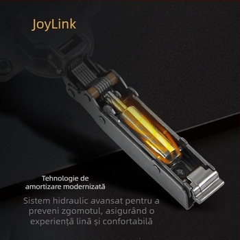 Joylink Vecinul Stâng Alpha Panou de Ușă Grosime 35 mm, Demontabil, Balama cu Unghi Zero, Culoare Titan Gunmetal, Oțel Laminat la Rece