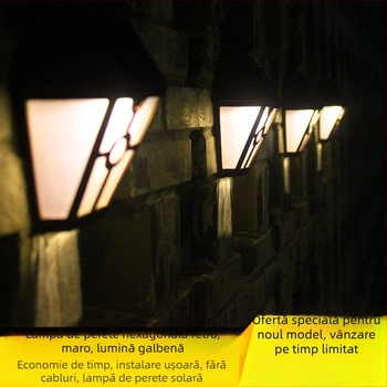 Lampa solară de exterior pentru vilă, grădină și curte, iluminat peisaj rezistent la apă pentru garduri și balcoane, cap decorativ de coloană, lumină de noapte