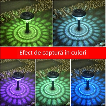 Lampă solară pentru exterior, gazon și curte, lampă de teren rezistentă la ploaie, design inspirat de plante