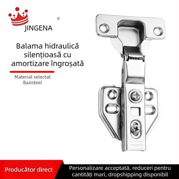 Balama hidraulică pentru dulapuri și garderobe, amortizată, funcționare silențioasă