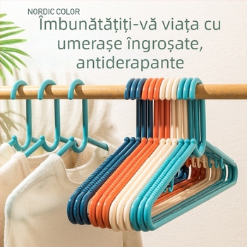 Umeraș din plastic, 50 cm, grosime solidă, pentru paltoane și haine