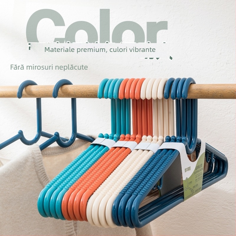 Umeraș din plastic, 50 cm, grosime solidă, pentru paltoane și haine