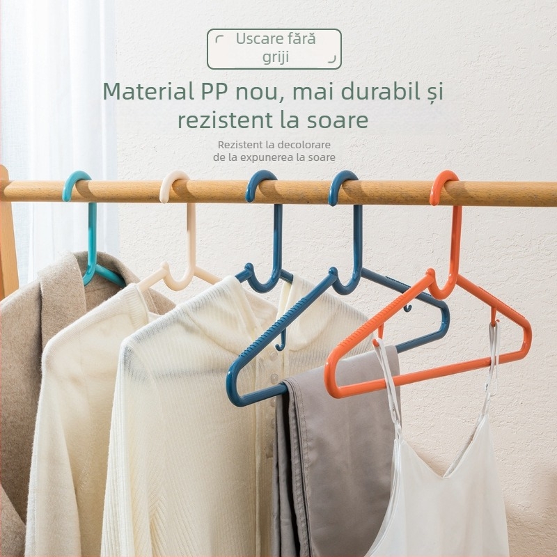 Umeraș din plastic, 50 cm, grosime solidă, pentru paltoane și haine