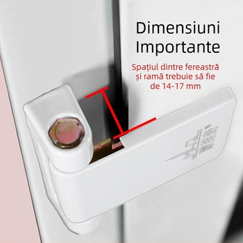Balama pentru fereastra din PVC, pentru ferestre batante și glisante, finisaj cromat