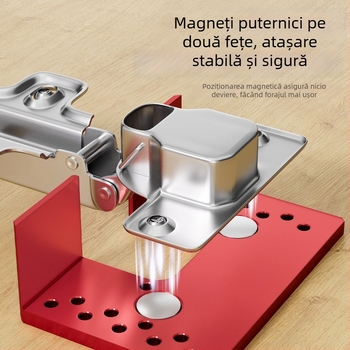 Localizator pentru montaj balamale și ghidaj de găuri din aliaj de aluminiu pentru panouri de ușă