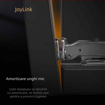 JoyLink Balama de ușă Alpha, stânga, 35 mm grosime, montaj rapid, detașabilă, balama pentru dulap fără unghi