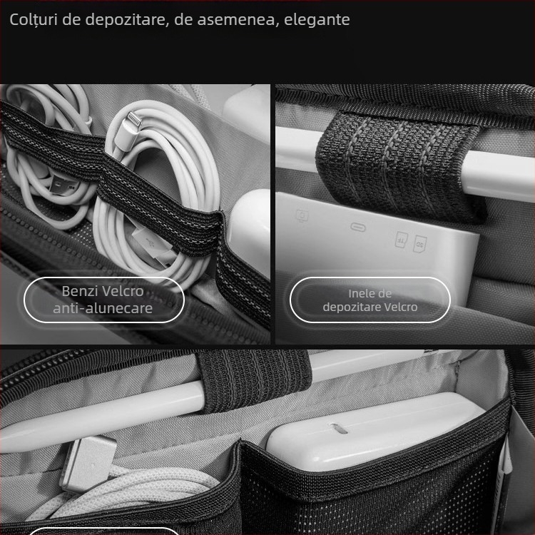 Geantă de depozitare impermeabilă pentru cabluri de date și accesorii — husă multifuncțională pentru cabluri de încărcare și hard disk