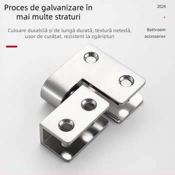 Balama pentru separatoare de baie, balama cer-pământ, oțel inoxidabil 304, cromată