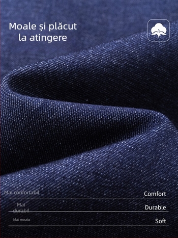 Geacă denim cu rever pentru bărbați, croială lejeră, stil casual de primăvară