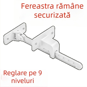 Limitator pentru fereastra basculantă, suport anti-vânt și încuietoare de siguranță pentru copii
