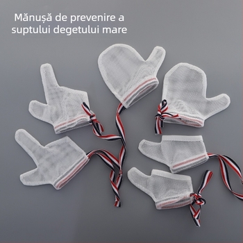 Mănuși pentru prevenirea suptului degetelor la bebeluți