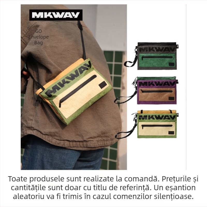 Rucsac mic impermeabil crossbody pentru bărbați și femei, ușor, multifuncțional pentru ciclism, geantă messenger de tip poștă, personalizare Dupont