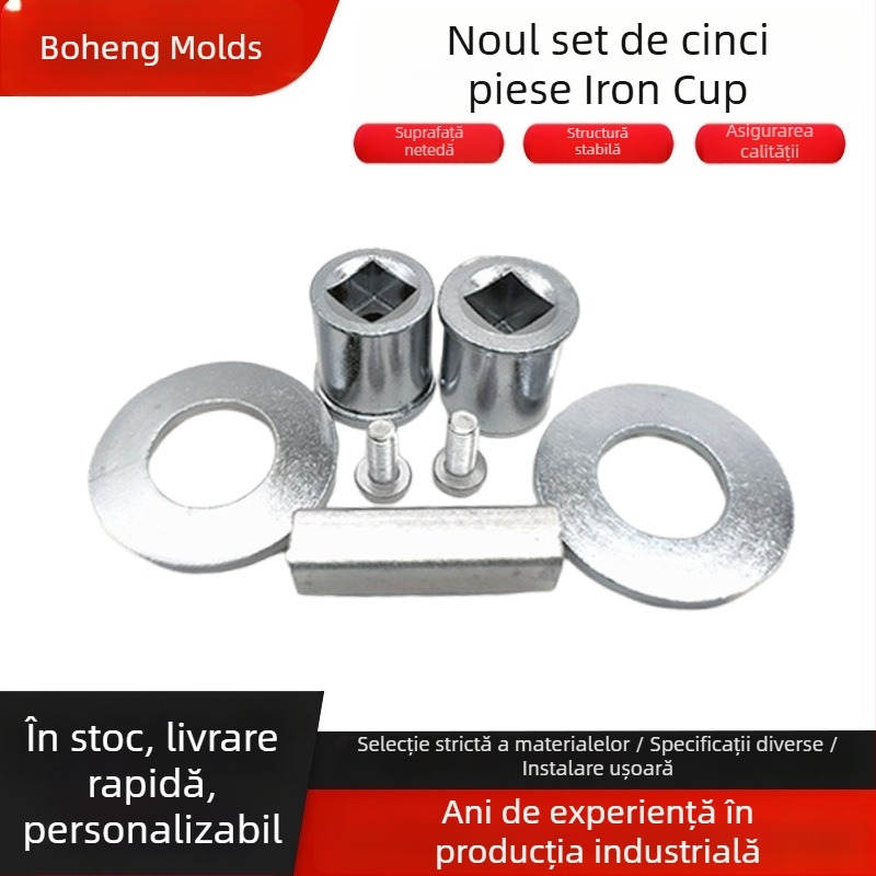Set de cinci piese pentru pereți despărțitori mobili — accesorii pentru uși și ferestre — set metalic — prelucrare la comandă
