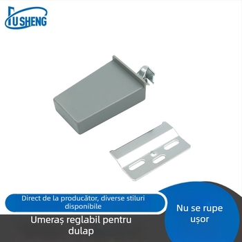 Hardware gri din ABS pentru dulapuri de bucătărie și garderobe, suport de suspensie reglabil